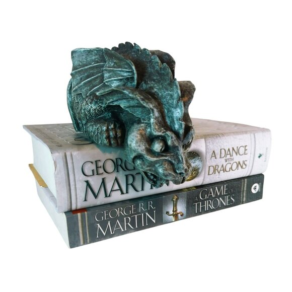 Accoutrements 1994 Resin Dragon Gargoyle Statue Bookend Shelf Sitter Decor - Picture 1 of 9